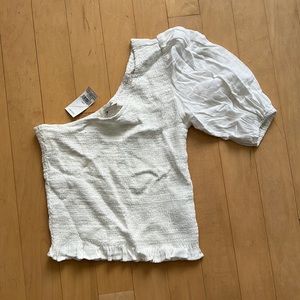 White American Eagle One Shoulder Top